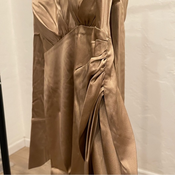 SER.O.YA The Shea Dress tan silk mini dress- size XS - Picture 10 of 11